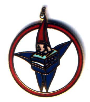 Albertville 1992 mascot red ring